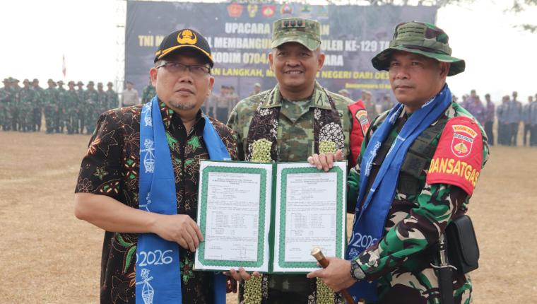 Danrem 071 Saksikan Penandatanganan Naskah TMMD ke-129 Simbol Sinergi TNI dan Pemkab Banjarnegara