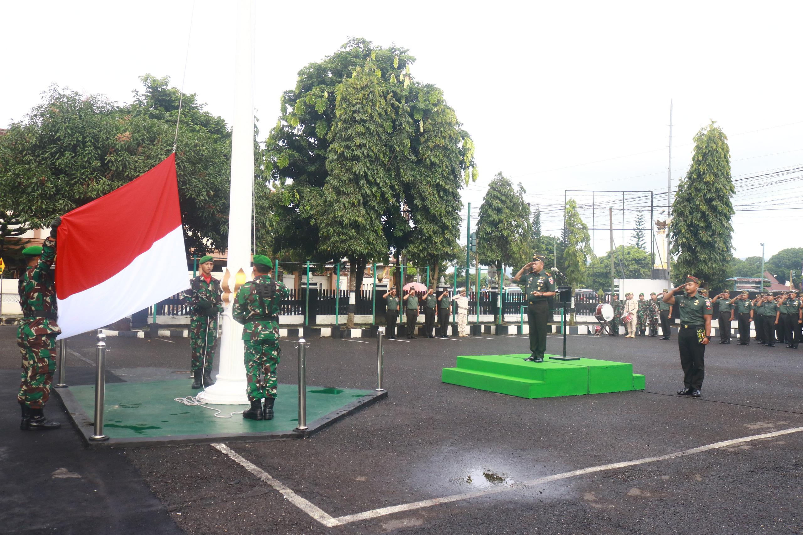 Dandim 0704 Banjarnegara Pimpin Upacara Bendera 17-an