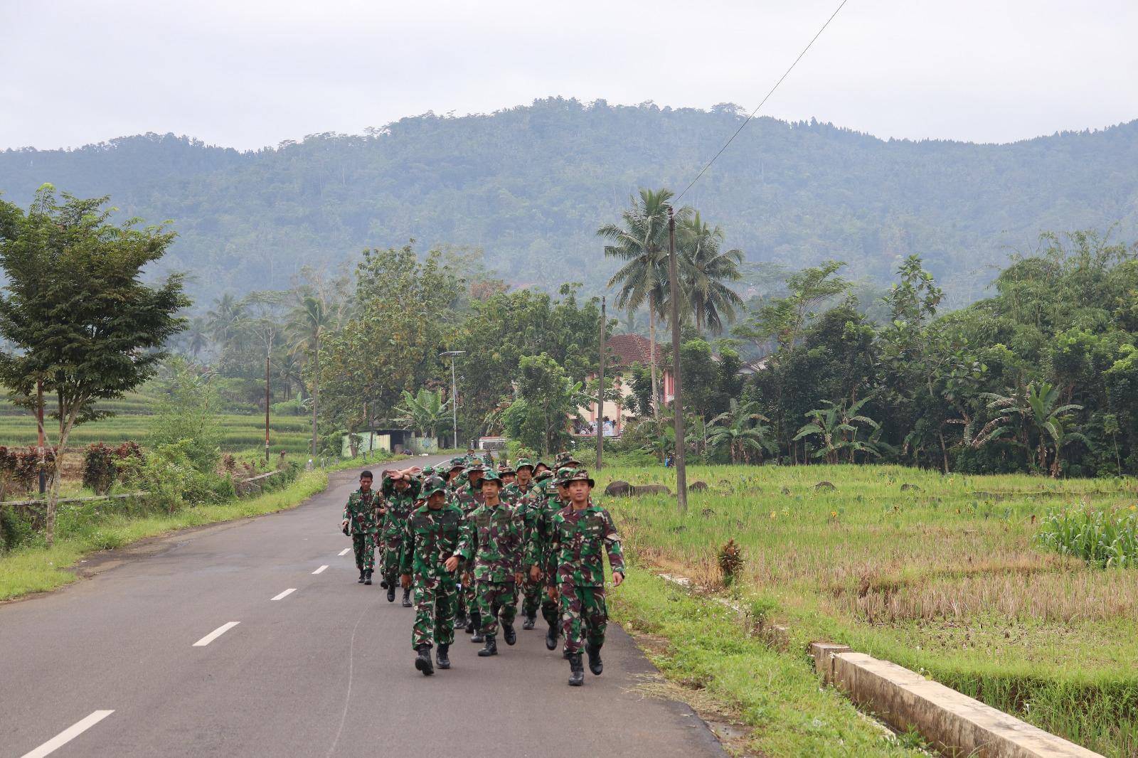 Hanmars 10 KM Uji Ketangguhan Prajurit Kodim 0704 Banjarnegara