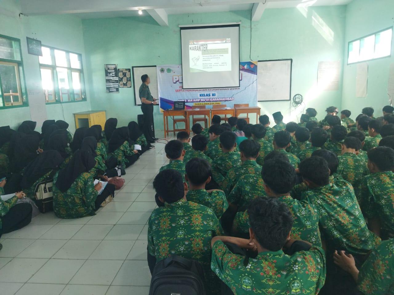 Menumbuhkan Jiwa Patriotisme Babinsa Berikan Materi Wasbang Siswa-Siswi SMK Ma'arif