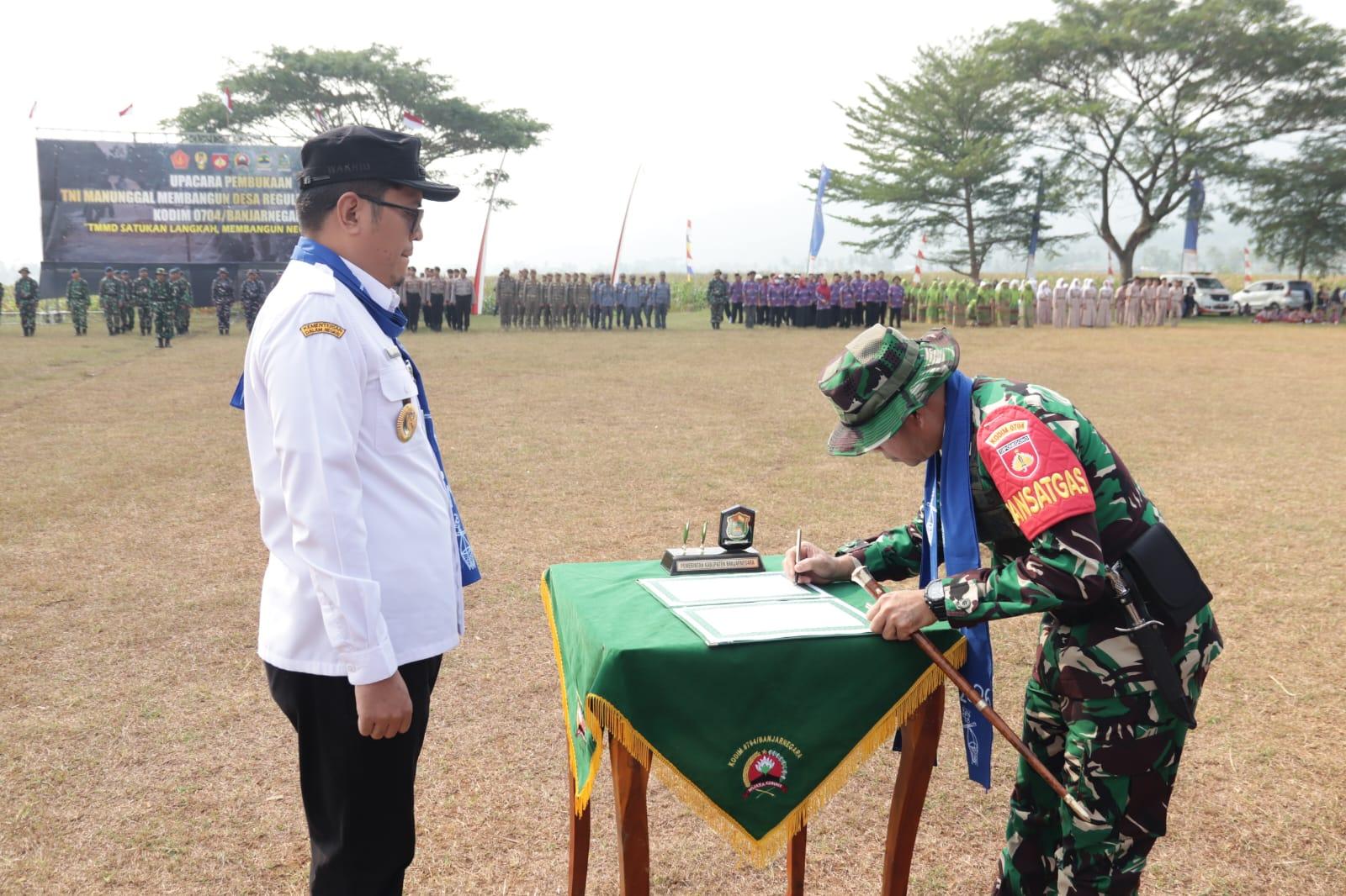 Dandim 0704 Banjarnegara Pimpin Sinergi TMMD Bangun Negeri dari Desa