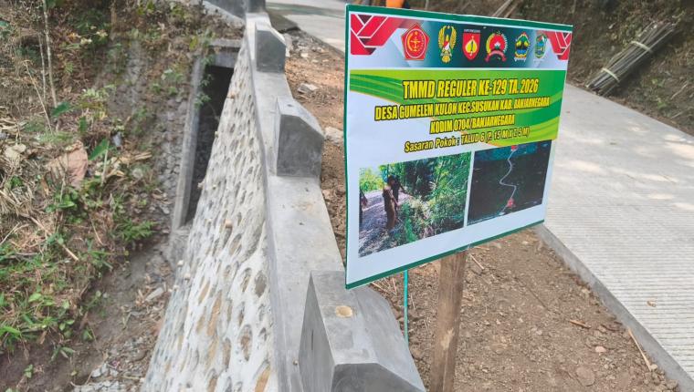 Enam Talud Rampung 100 Persen Gumelem Kulon Makin Kokoh