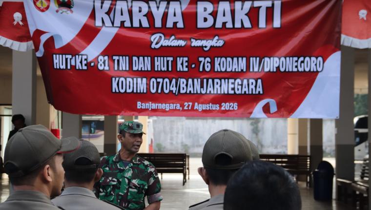 HUT ke-81 TNI dan HUT ke-76 Kodam IV/Diponegoro Gotong Royong Jadi Wujud Pengabdian TNI kepada Rakyat