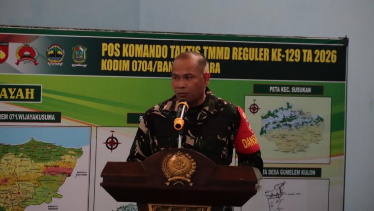Dandim Nodelismen Hulu Paparkan Perjalanan TMMD Reguler ke-129 di Hadapan Tim Wasev