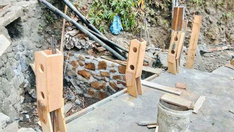 Bikisting Tangan Gareng Terpasang Plat Beton Siap Memasuki Tahap Pengecoran
