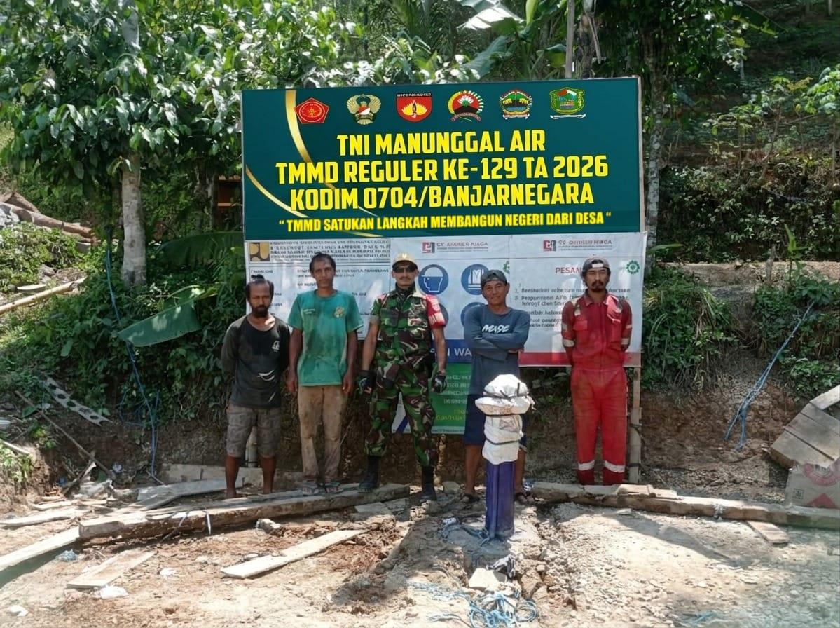 Sumur Bor TNI Manunggal Air di Pagedongan Rampung 100 Persen Harapan Baru untuk Warga