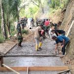 Semangat Gotong Royong Antar Rabat Beton TMMD Capai 12 Persen