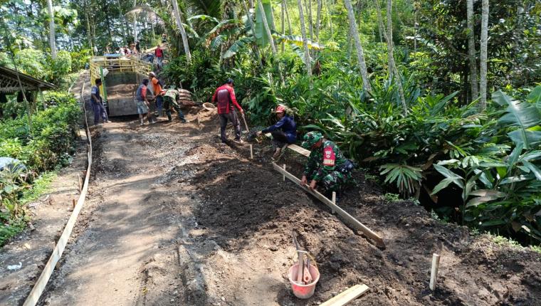 TMMD Sengkuyung Tahap II 2026 di Desa Lawen Percepat Pembangunan dan Tingkatkan Kebersamaan