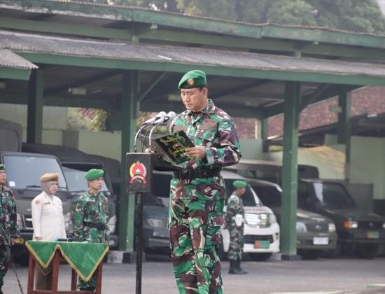 Kasdim 0704 Banjarnegara Pimpin Upacara Bendera Tekankan Disiplin dan Profesionalisme Prajurit