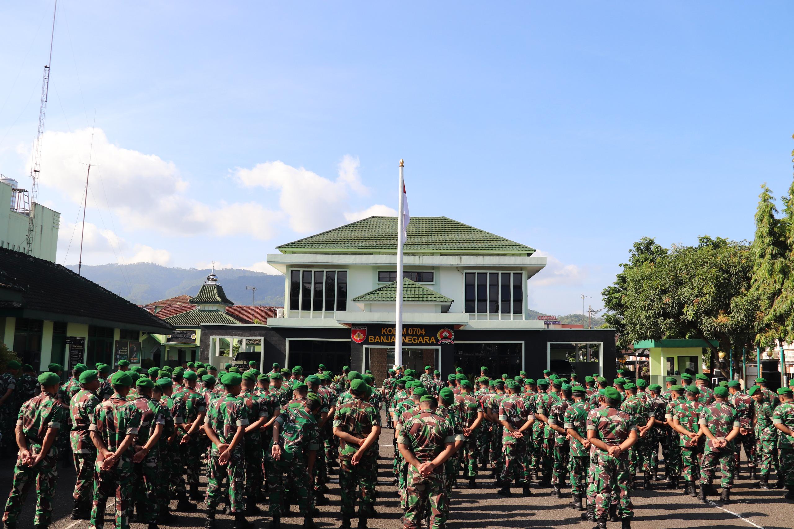 Apel Kembali Cuti Lebaran Dandim Banjarnegara Tekankan Disiplin dan Tanggung Jawab