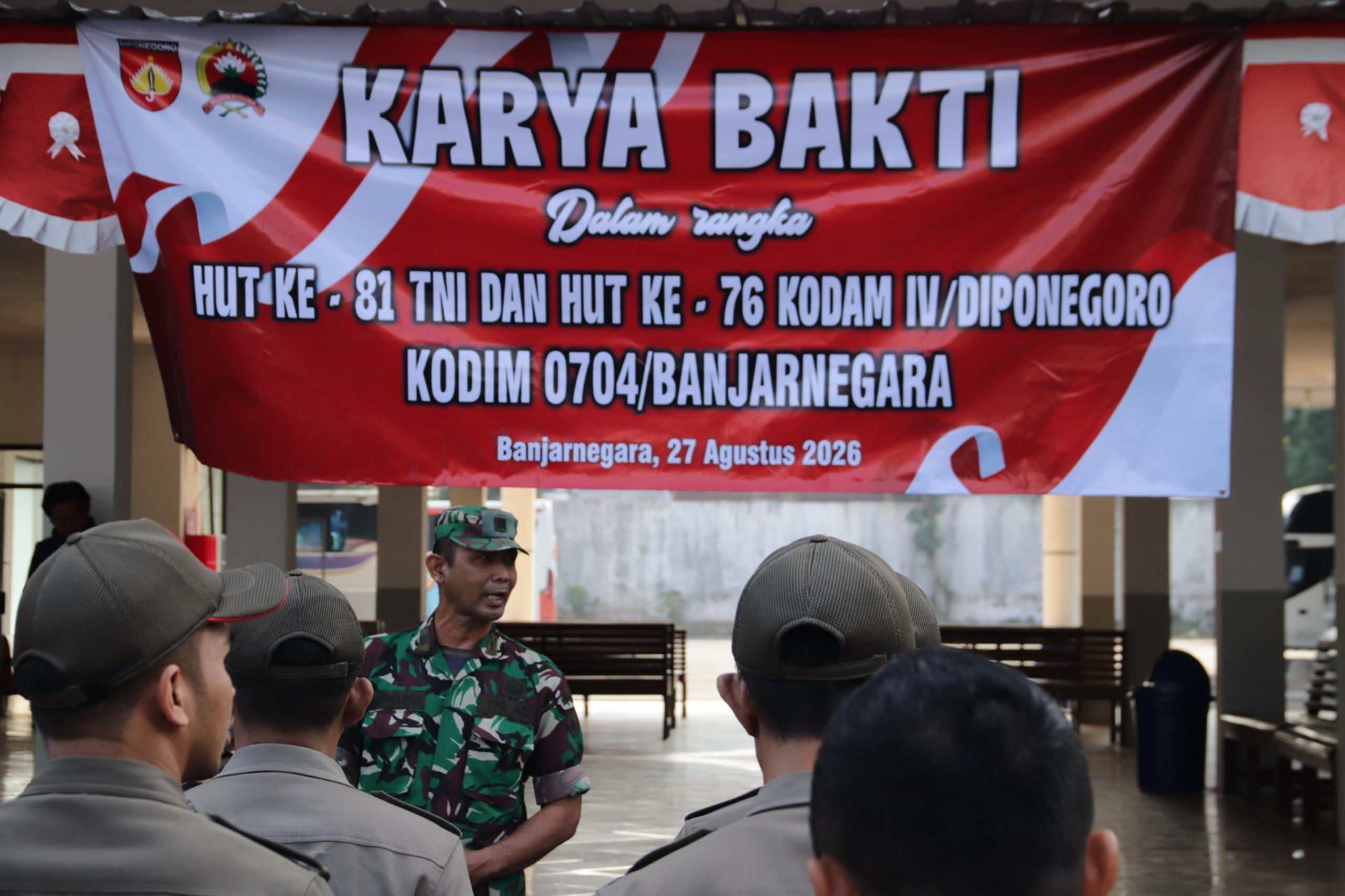 HUT ke-81 TNI dan HUT ke-76 Kodam IV/Diponegoro Gotong Royong Jadi Wujud Pengabdian TNI kepada Rakyat