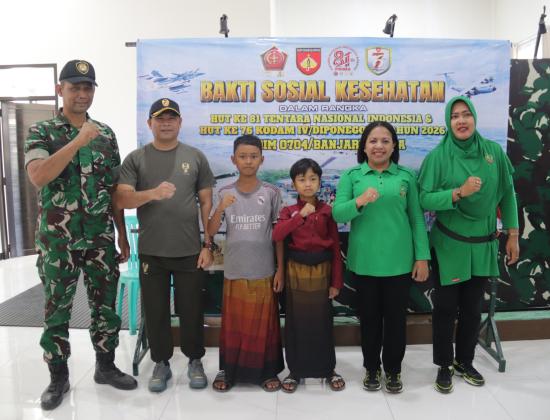 Dandim Banjarnegara Ikuti Vicon Bersama Panglima TNI Bakti Kesehatan Meriahkan HUT TNI ke-81