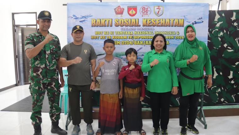 Dandim Banjarnegara Ikuti Vicon Bersama Panglima TNI Bakti Kesehatan Meriahkan HUT TNI ke-81