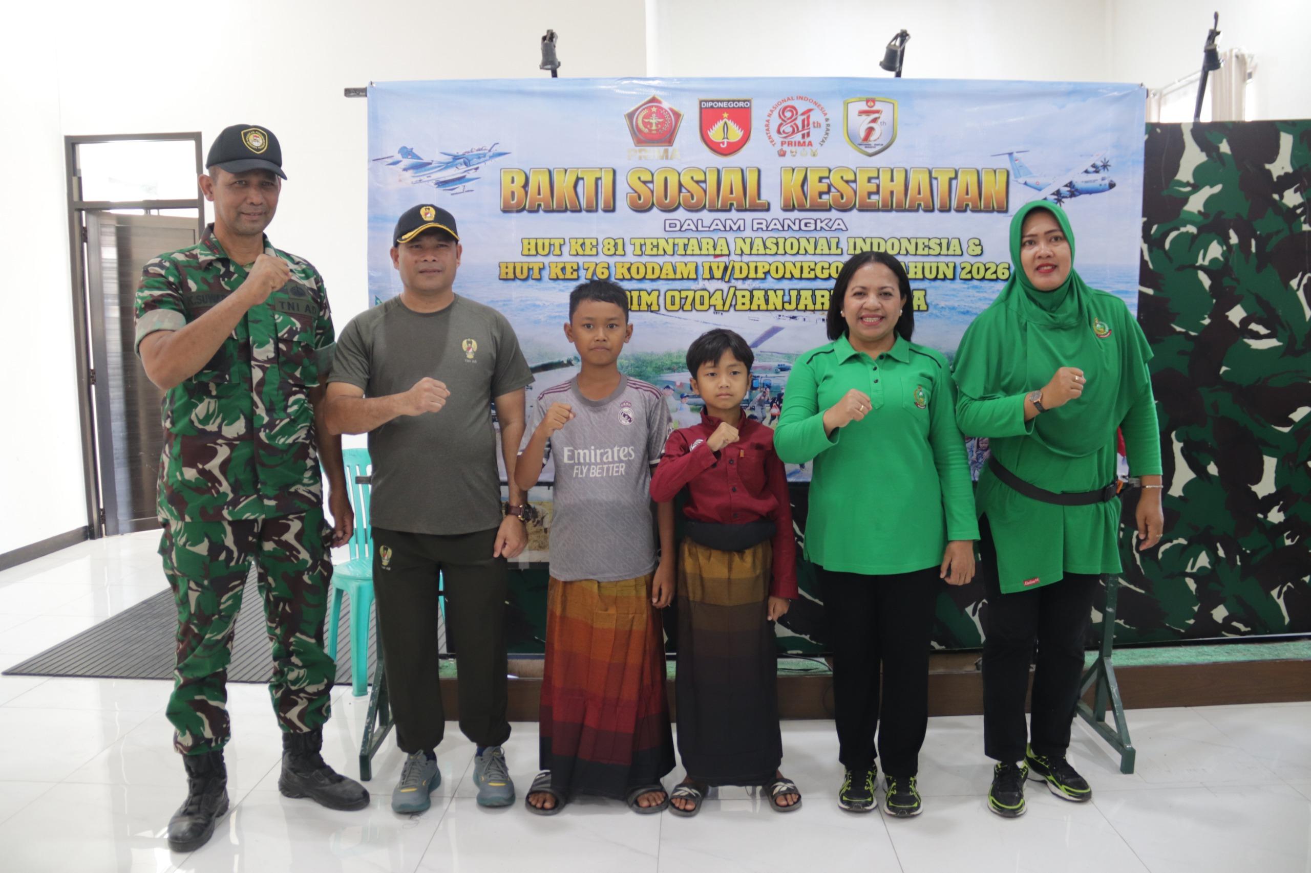 Dandim Banjarnegara Ikuti Vicon Bersama Panglima TNI Bakti Kesehatan Meriahkan HUT TNI ke-81