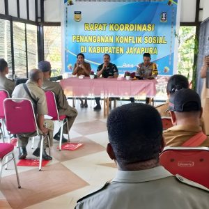 Danramil Sentani Dukung Rapat Koordinasi Penanganan Konflik Sosial di Kabupaten Jayapura